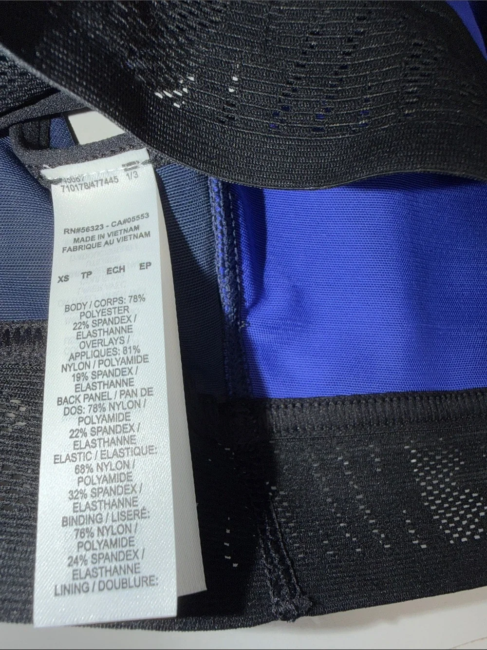 Nike Navy and Royal Blue sports bra